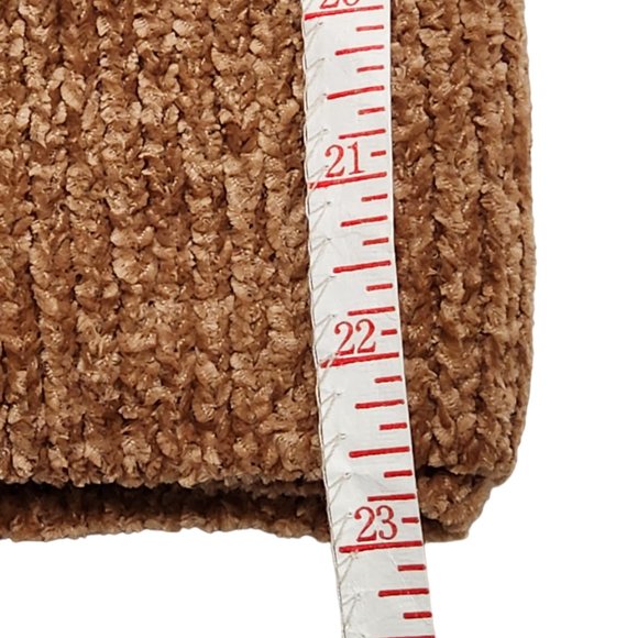 NEW SO V-Neck Cropped Gold Chenille Dropped Shoulder Sweater Size XXL - Picture 14 of 14